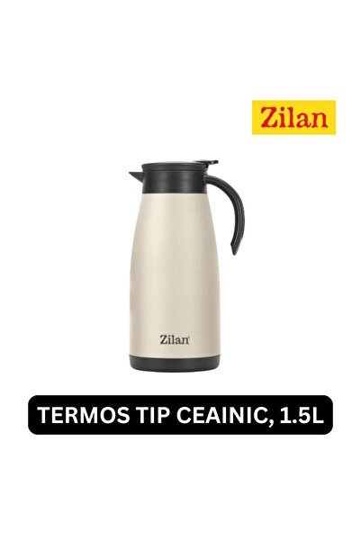Zilan Thermos Kettle - 1.5L, Stainless Steel, Double Walls, 24 Hours Cold, 18...