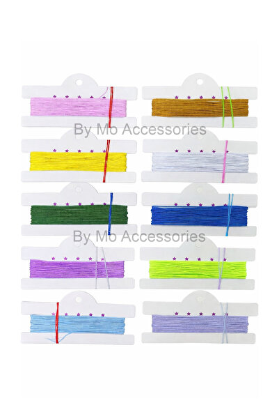 By MO Accessories 10 Renk Toplamda 50 Metre Paraşüt İpleri Takı Bileklik Koly...