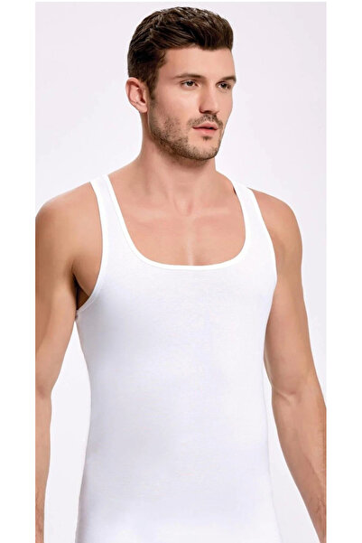 İlke Men'S, White, Exclusive, 100% Cotton, Rambo, 6-Pack Undershirts