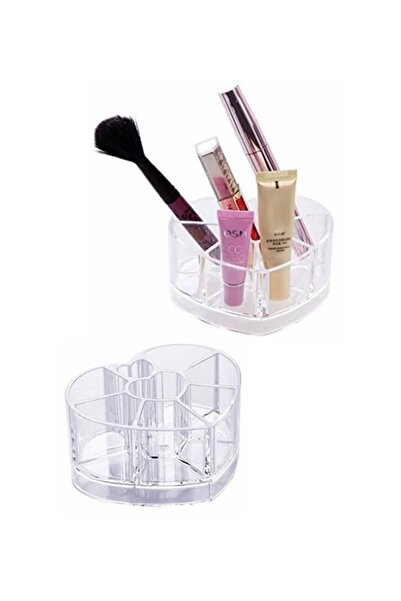 LOACANDLECO Cosmetic Makeup Organizer - Organizer - Heart Shaped Acrylic Orga...