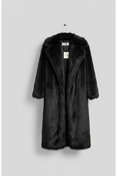 SONGÜLBERİK Women's Black Long Fur