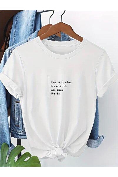 FUFLUNS TRICOU OVERSIZE CU GULER ROTUND ȘI IMPRIMEU URBAN