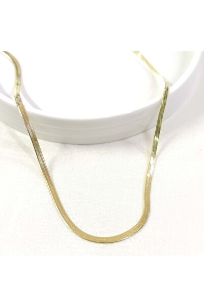 Güler Yüzlü Silver قلادة سلسلة ياسي 3 مم من شوبينغ، 45 سم، ذهبية اللون