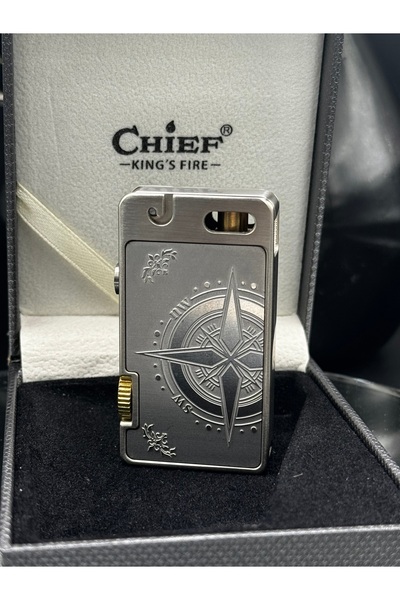 NikaŞ Chief Şık İşlemeli Kutulu Premıum Benzinli Koleksiyonluk Çakmak -Limite...