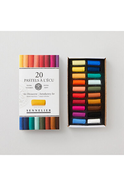 Sennelier Soft Extra Soft Powder Pastel Paint 20-Piece Half-Stick Set Mixed C...
