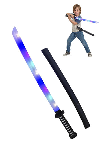 REZZOSS لعبة سيف كهربائي مضيء بتقنية LED، طوله 68 سم، سيف ساموراي كاتا نا موس...