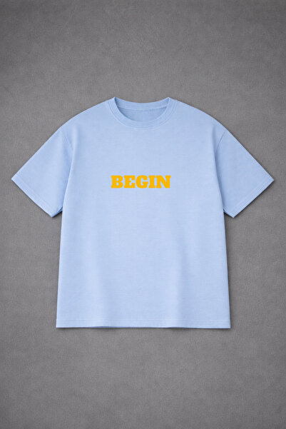 LORVEX Oversized T-Shirt Unisex 100% Cotton Comfortable Fit Begin Printed