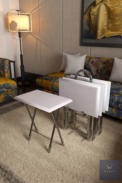 vidalife Çanta Zigon Sehpa, 4'lü Sehpa, Zigon Sehpa, Servis Sehpası, Mdf Mebr...