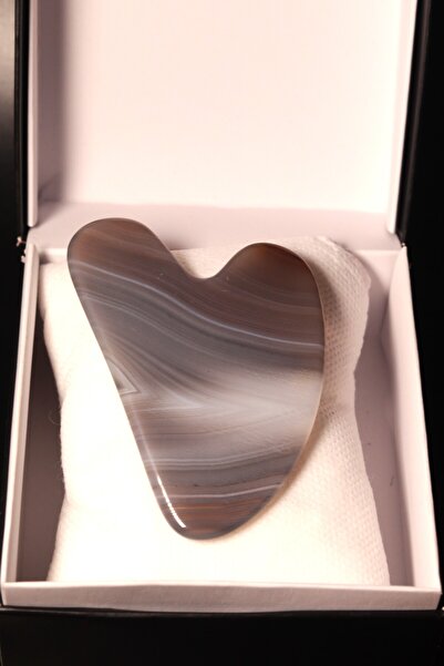CessNova AA Kalite Doğal Taş Heart Gua Sha Bakım ve Masaj Taşı