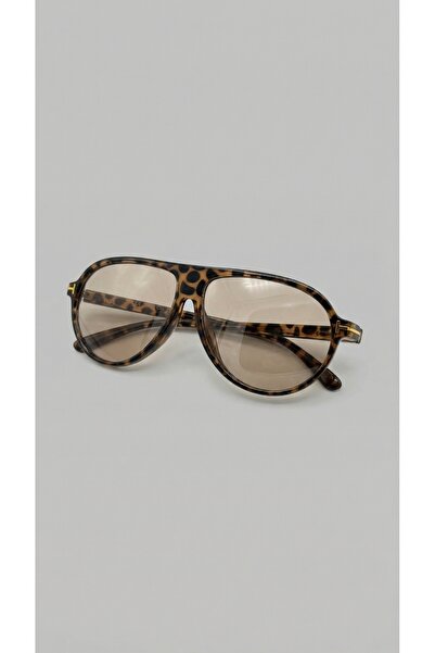 funeyes Marcus Leopard Patterned Brown Unisex Uv400 Protected Trend Sunglasses