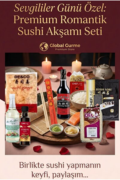 Chefline GLOBAL GURME Sevgililer Günü Özel Sushi Aşkı – Romantik Akşam Seti -...