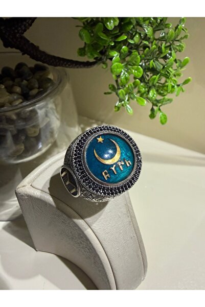 simagümüş GÖKTÜRK YAZILI ERKEK GÜMÜŞ YÜZÜK ÖZEL İŞÇİLİK