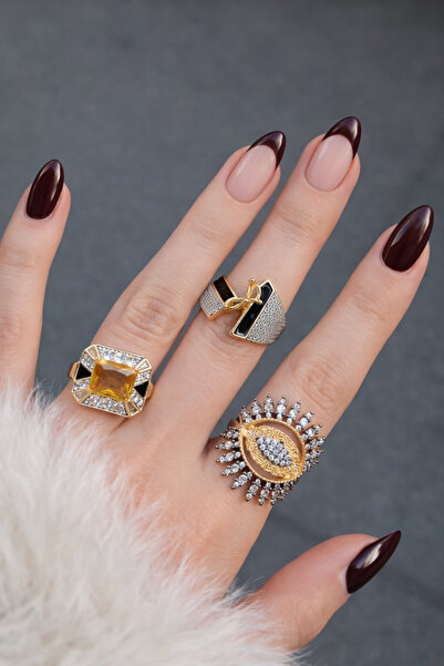 Sense of Atelier Veyra Bold Zircon Stone Evil Eye Ring with Eye Detail