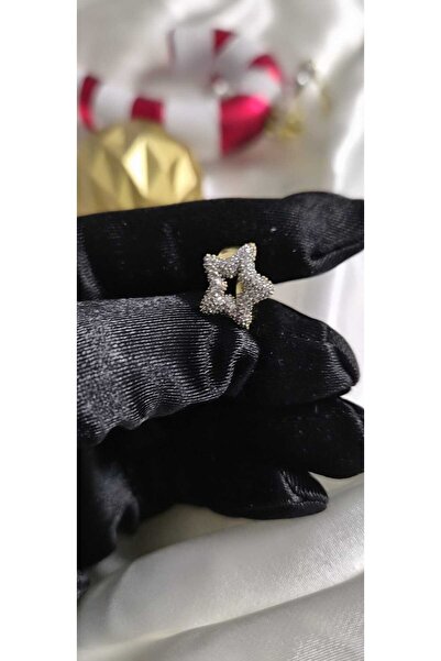 ÇELİK ZİRKON TAŞLI YILDIZ MODEL IŞIL IŞIL EARCUFF KIKIRDAK KÜPE