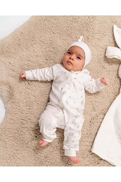 KapsülBebek 100% Organic Cotton Zippered Baby Romper - Hat