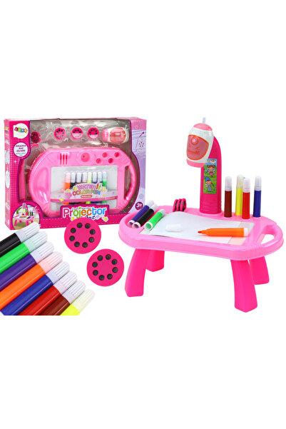 LEAN Proiector pentru desen cu masa si markere ROZ