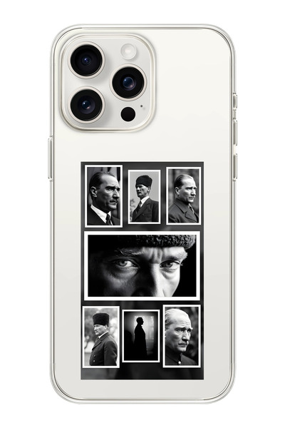 moonset Iphone 15 Pro Max Uyumlu Baskılı Yumuşak Silikon Şeffaf Telefon Kılıfı