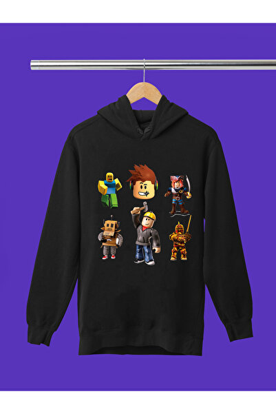 MAGORS سويت شيرت للأطفال مطبوع عليه ROBLOX ذو 3 خيوط ذو جودة ناعمة الملمس