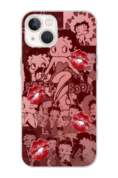 moonset Iphone 14 Uyumlu Baskılı Yumuşak Silikon Şeffaf Telefon Kılıfı