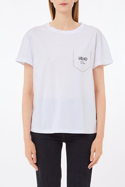 liu.jo Beyaz Cepli T-shirt