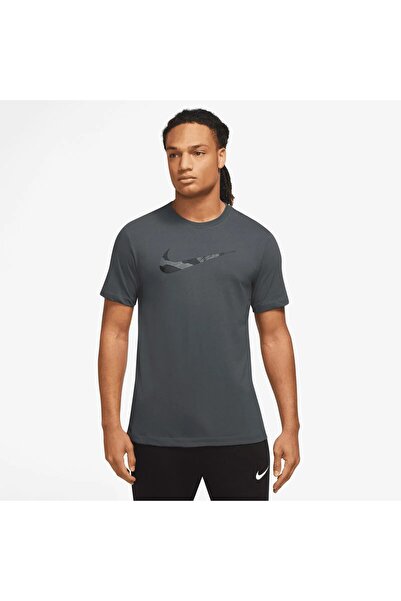 Nike M Nk Df Camo Gfx Чоловіча сіра футболка
