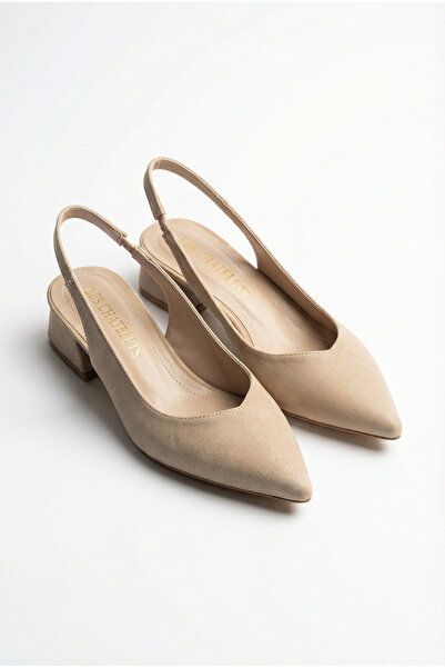 Les Chatelets Velours Authentique Women's Nubuck Slingback Heeled Shoes