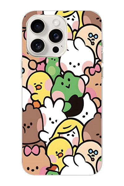 moonset Iphone 15 Pro Max Uyumlu Baskılı Yumuşak Silikon Şeffaf Telefon Kılıfı