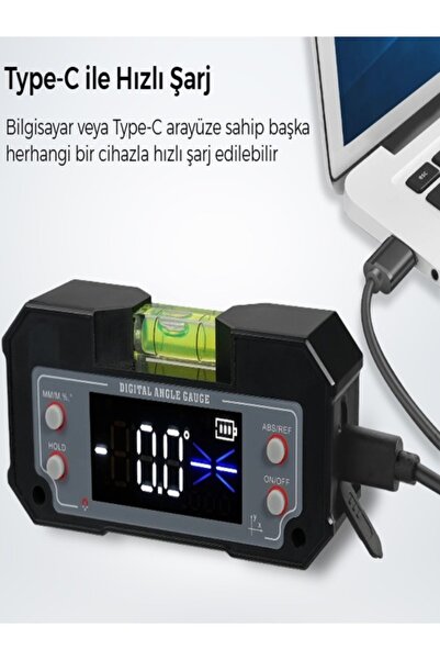 Loyka Mini Dijital Eğim Ölçer Cihazı | Su Terazili