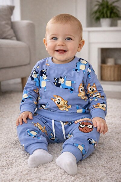 KOKOŞ BEBEK Bluey Patterned Baby Boy Tracksuit Set |   Set of 2