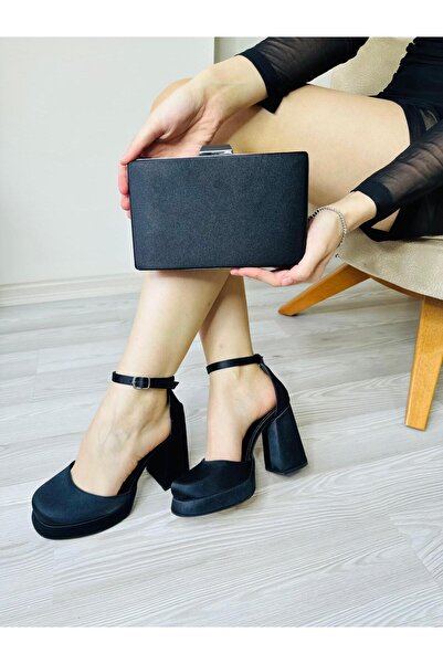 Blacktavern Evening Dress, Closed Platform Shoes and Bag