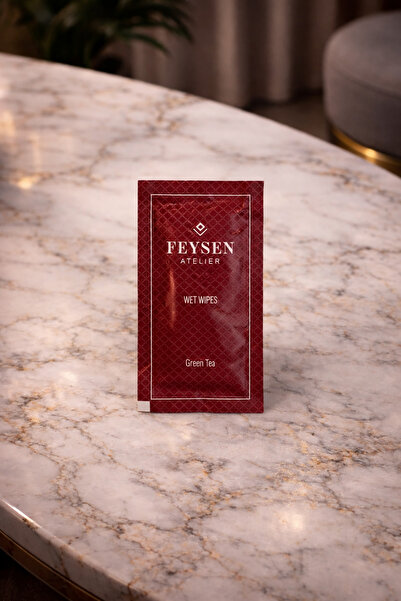 feysenatelier Bordo Alkolsüz Islak Mendil - 100'lü - Yeşil Çay Esintili - Öze...