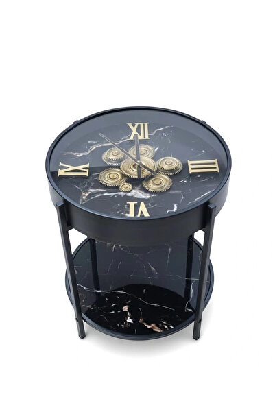 Livenda Metal Çarklı Sehpa Saat Liv146