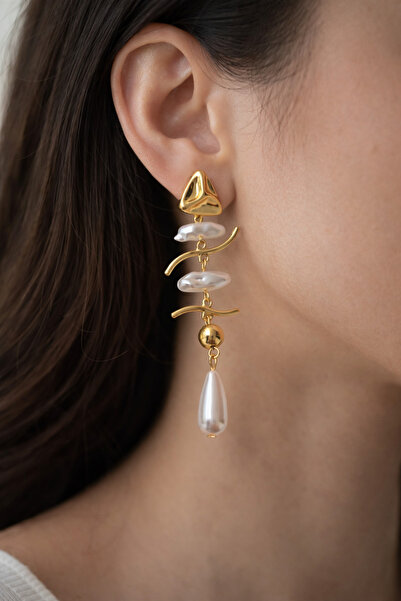 ÇAĞ MODA AKSESUAR Pearl dangle earrings