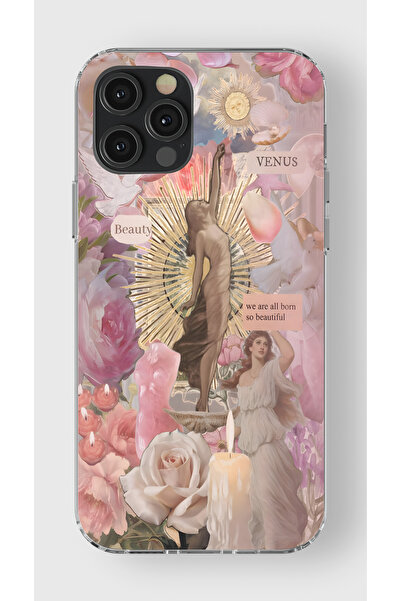 moonset Iphone 12 Pro Max Uyumlu Baskılı Yumuşak Silikon Şeffaf Telefon Kılıfı