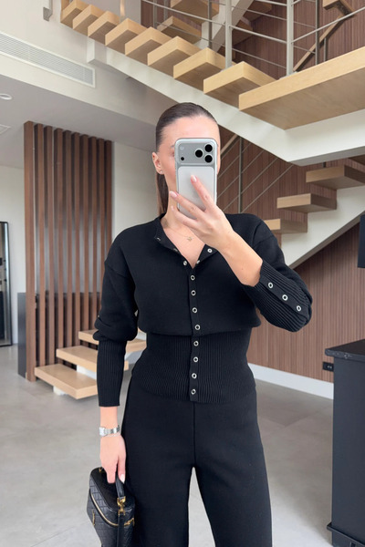 Sorridi Set de 2 tricotaje din oțel tricotat cu capse