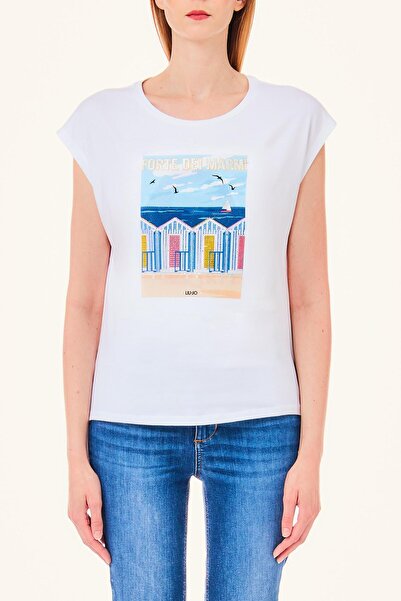 liu.jo Liu Jo Şehir Baskılı T.shirt