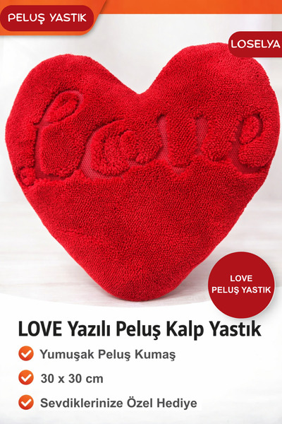 Loselya Sevgililer Günü Peluş Oyuncak Hediyelik Kırmızı Love Kalpli Peluş Ayı...