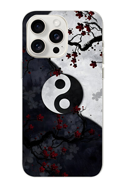 moonset Iphone 15 Pro Max Uyumlu Baskılı Yumuşak Silikon Şeffaf Telefon Kılıfı