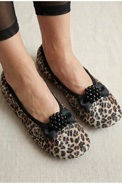 Mijja أحذية منزلية مخملية مزينة بفيونكة مرصعة بالحجارة، هدية يومية، هدية الحج...