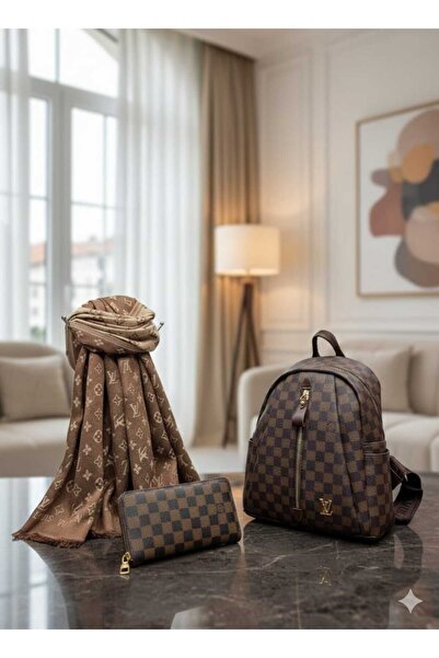 w white stars sports & wear Women-Girls Lv Pattern 3-Piece Set (Backpack+Wall...