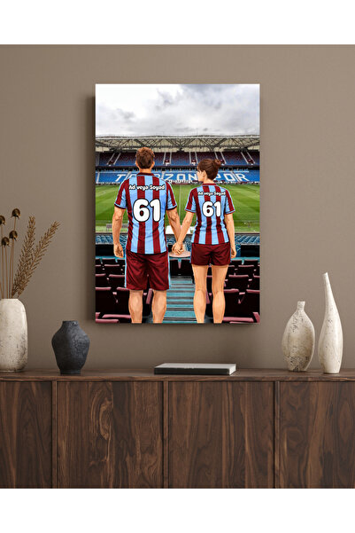 ABENOVA Kişiye Özel Taraftar Çift Tablosu – İsim & Numara Yazılabilir