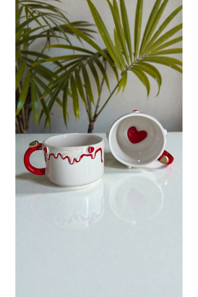 Deniz Kızı Seramik Valentine's Day Cup/ Mug/ Handmade Ceramic Cup