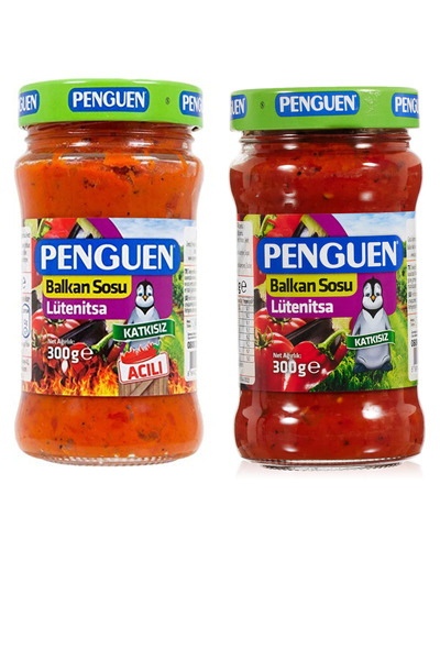Penguen Lütenitsa Balkan Sosu 300 gr x 2 Adet (Acılı ve Acısız)