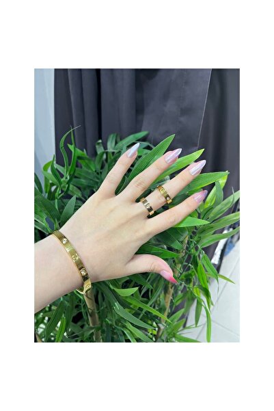 Myth Jewellery Altın Rengi Gold 316L Kararmaz Yüzük