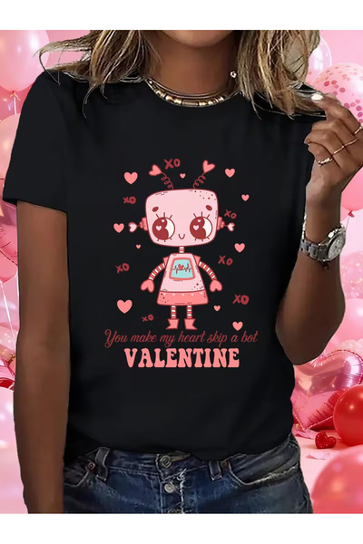 EYMORA Valentine's Day Special Edition Valentine Written T-Shirt