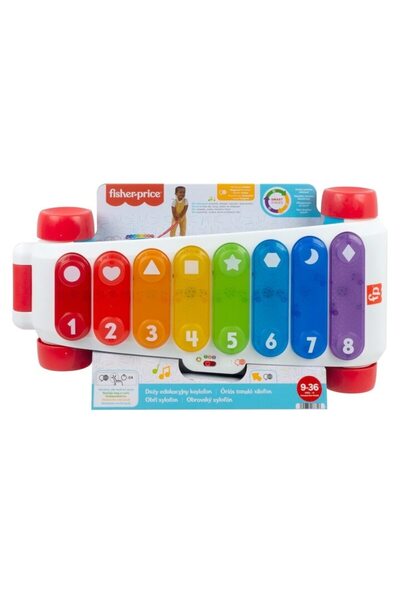 mattel Jucărie Fisher pentru tragerea de obiecte - Xilofon gigant cu lumini ș...