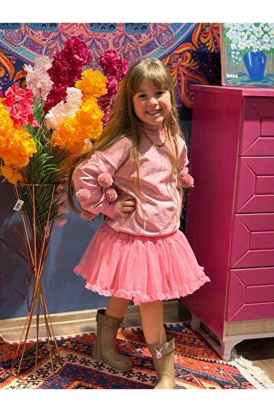 sobekidstore طقم تنورة توتو رياضية للفتيات مع كشكشة، تنورة رياضية بدون طباعة ...