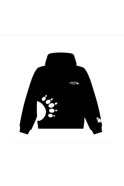 YONGA'S BOUTİQUE طقم سترة وبنطلون رياضي للجنسين بنمط مخلب قصة فضفاضة بغطاء رأس