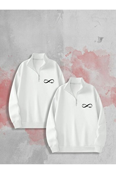Elvino Infinity Printed 3 Thread Half Zip D Mock Neck Valentine's Day Special...