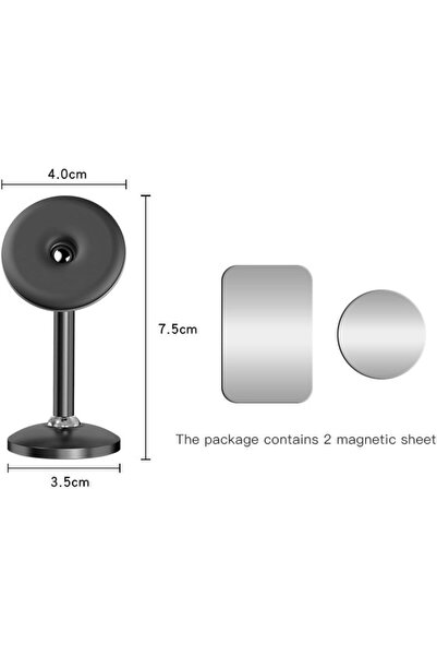 Generic Magnetic Car Phone Holder – 360° Rotatable Strong Magnet Dashboard Mo...